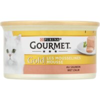 Een afbeelding van Gourmet Gold mousse zalm kattenvoer nat