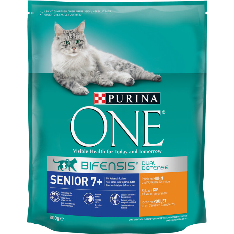 Een afbeelding van Purina ONE Senior rijk aan kip