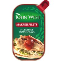 Een afbeelding van John West Makreelfilets in gekruide tomatensaus