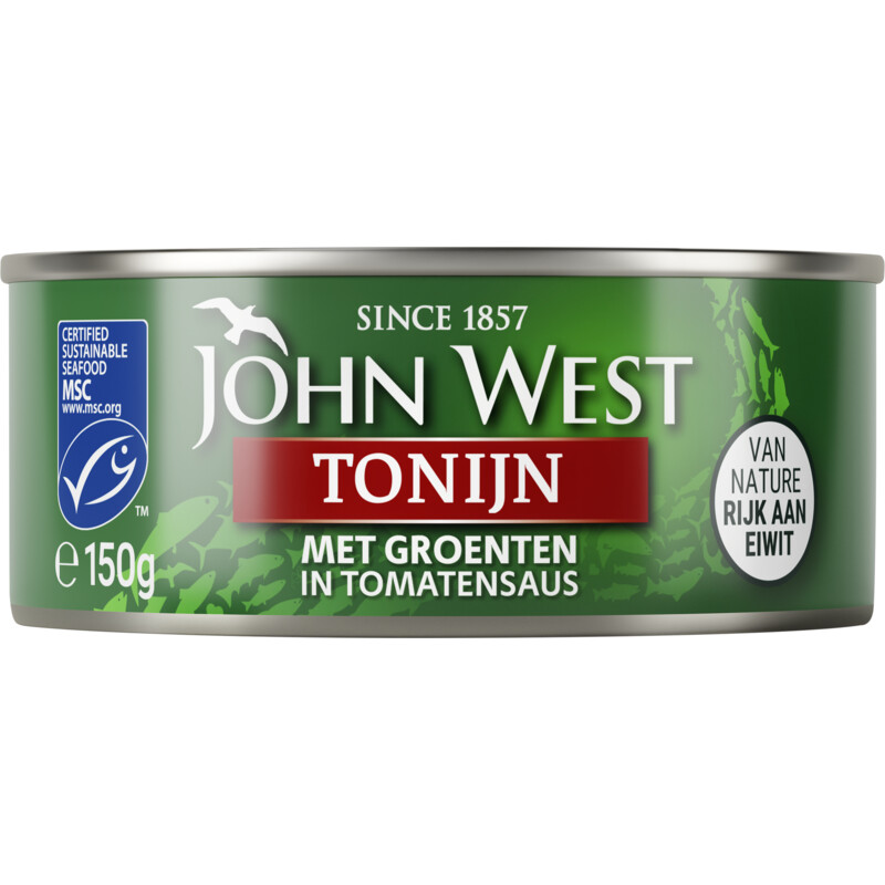 Een afbeelding van John West Tonijnstukken met groente