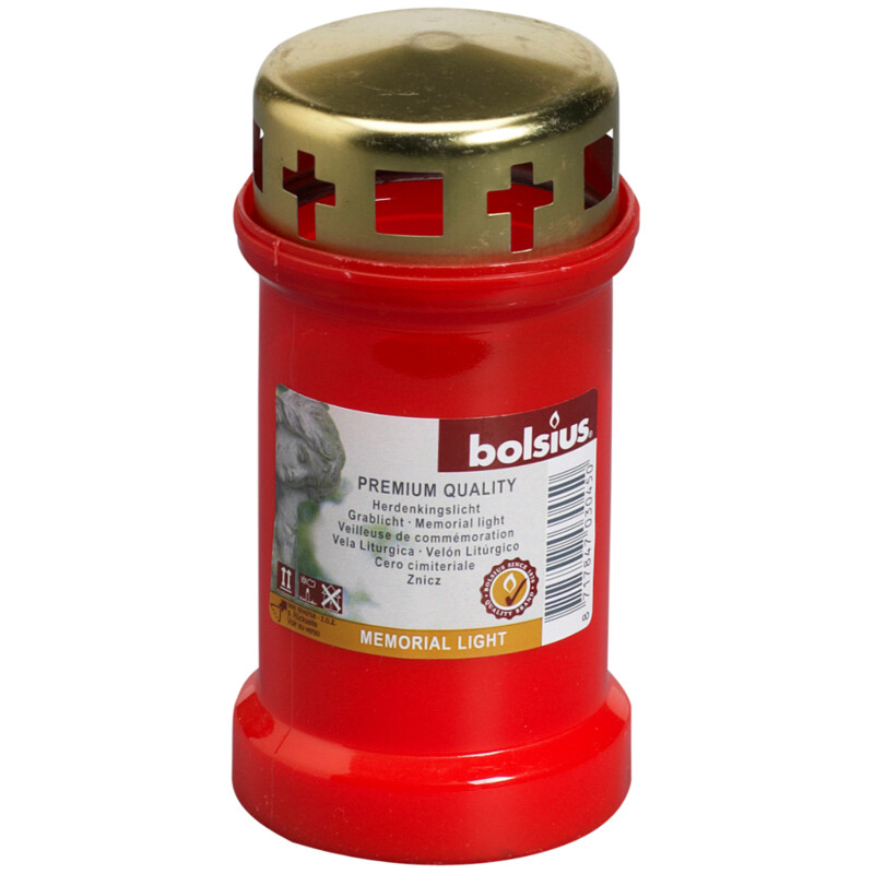 Een afbeelding van Bolsius Herdenkingslicht rood