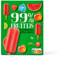 Een afbeelding van AH 99% fruitijs watermeloen appel munt