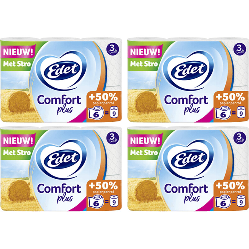 Een afbeelding van Edet Comfort plus 3-laags 4-pack