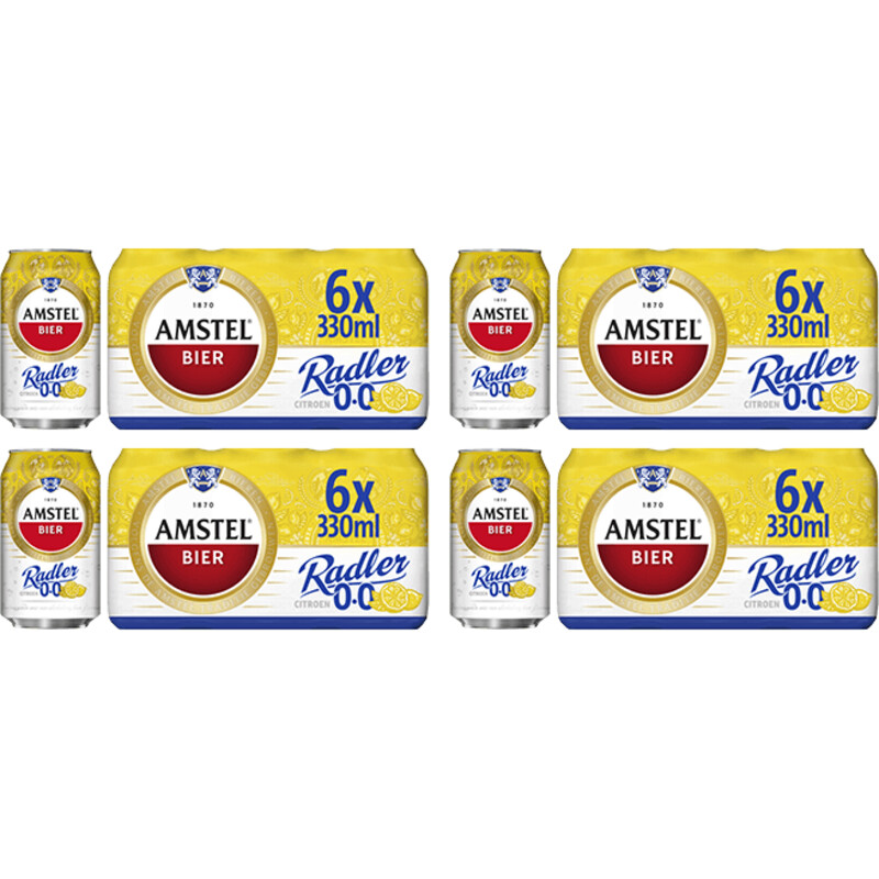 Een afbeelding van Amstel Radler 0.0 citroen 4x6-pack pakket