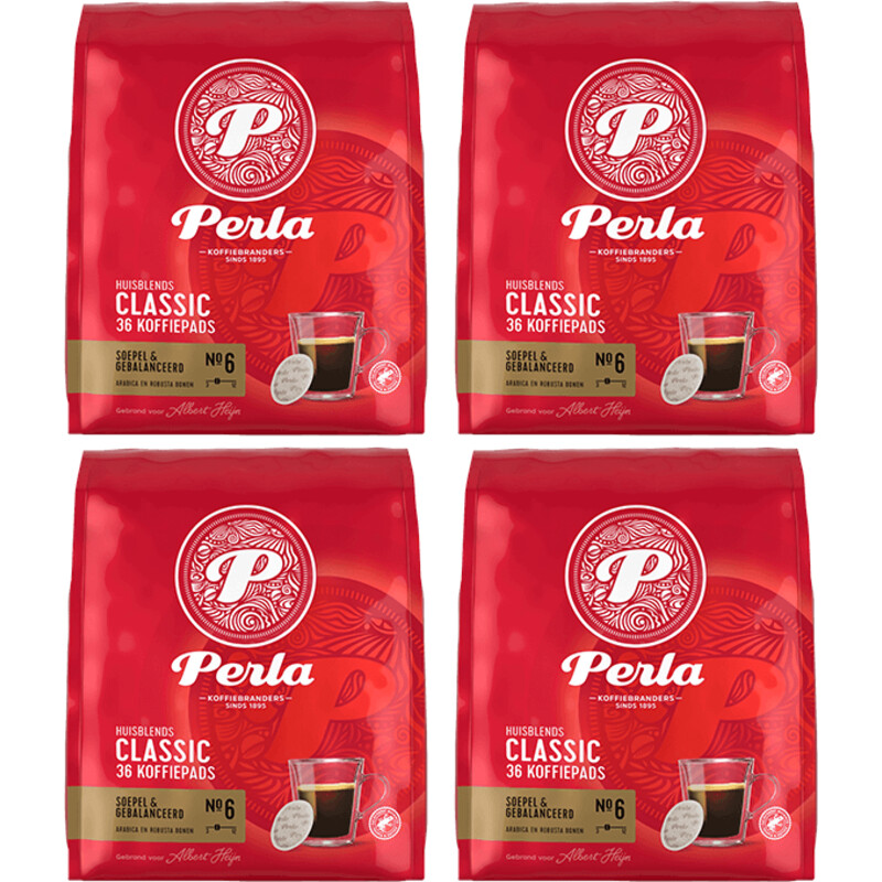Een afbeelding van Perla Classic koffiepads 4-pack