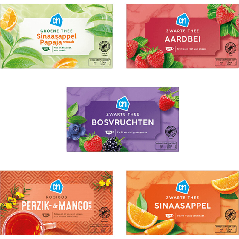 Een afbeelding van AH thee fruitvariatie voordeelpakket