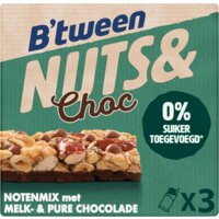Een afbeelding van Hero B'tween nuts&choc notenmix met chocolade