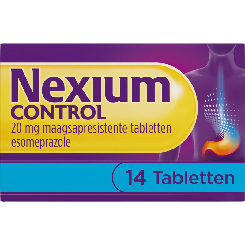 Een afbeelding van Nexium Control 20mg maagsapresistente tabletten