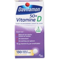 Een afbeelding van Davitamon Vitamine d 50+ citroensmaak