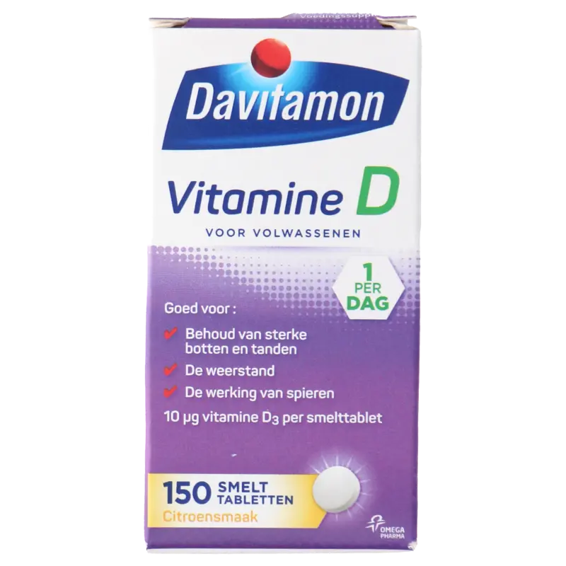 Vitamine D smelttabletten volwassenen citroen