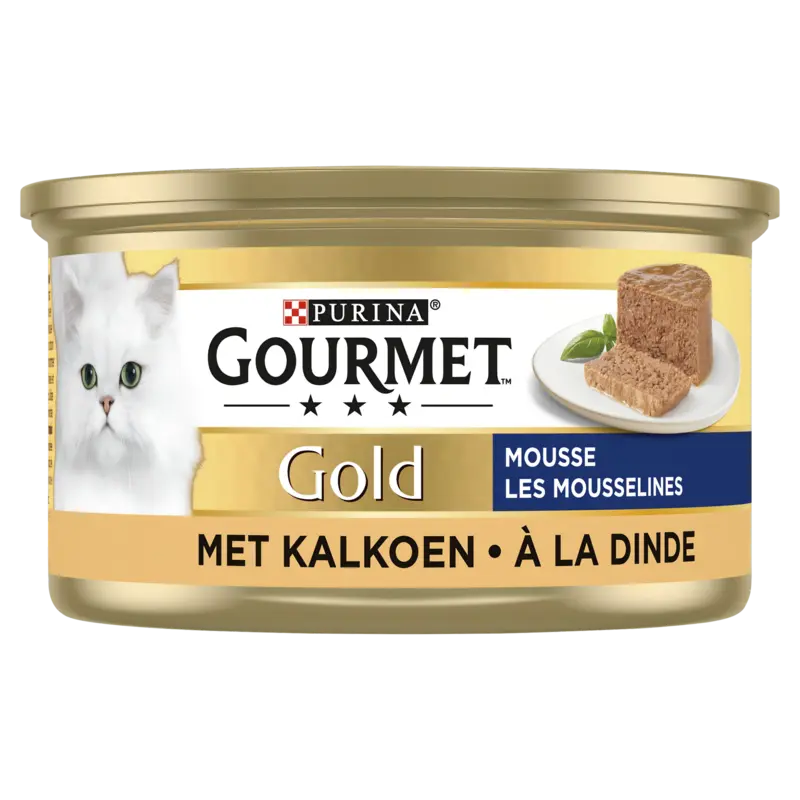 Gold Mousse Kattenvoer nat met Kalkoen