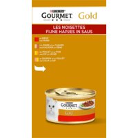 Een afbeelding van Gourmet Gold fijne hapjes met rund kalkoen zalm