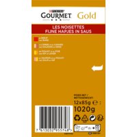 Een afbeelding van Gourmet Gold fijne hapjes met rund kalkoen zalm