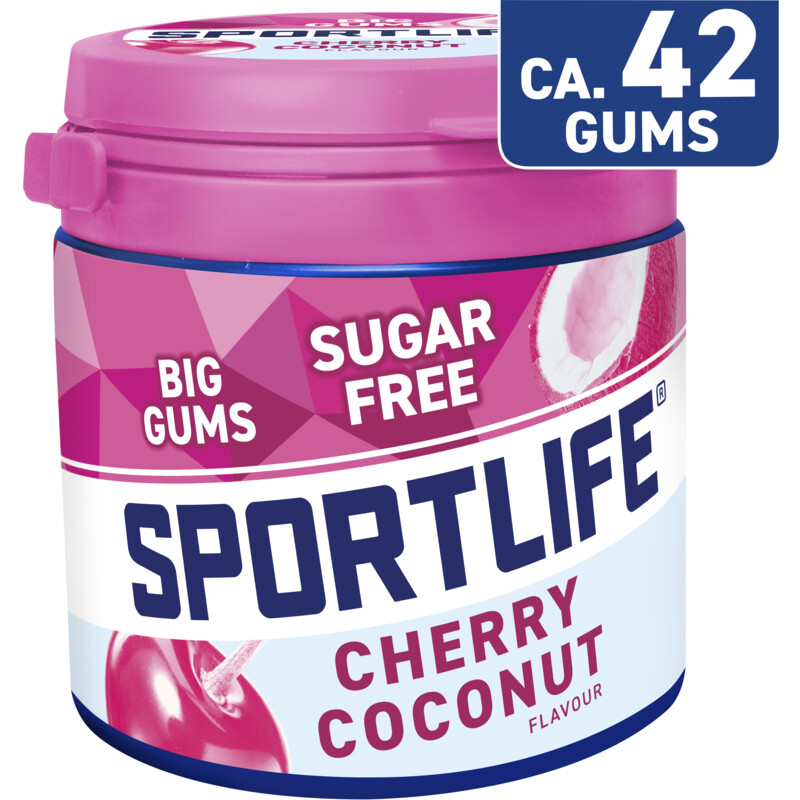 Een afbeelding van Sportlife Big gums cherry coconut