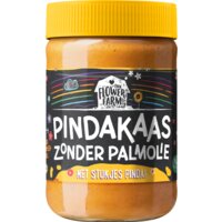 Een afbeelding van Flower Farm Pindakaas zonder palmolie met stukjes