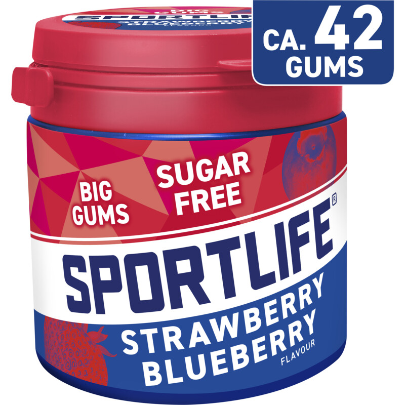 Een afbeelding van Sportlife Big gums strawberry blueberry