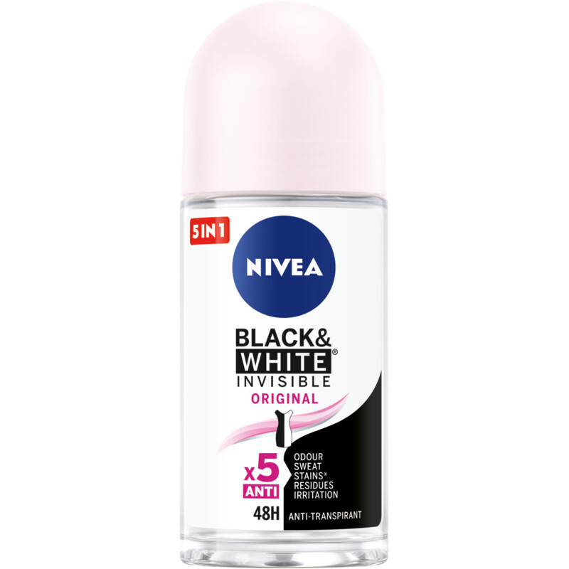 Een afbeelding van NIVEA Black & white original deodorant roller