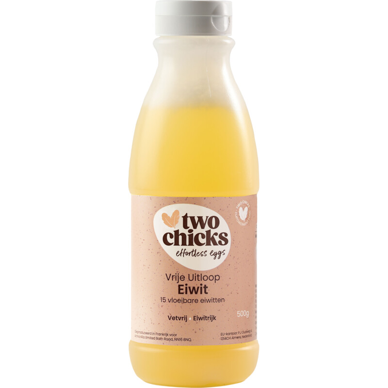 Een afbeelding van Two Chicks Vloeibaar eiwit