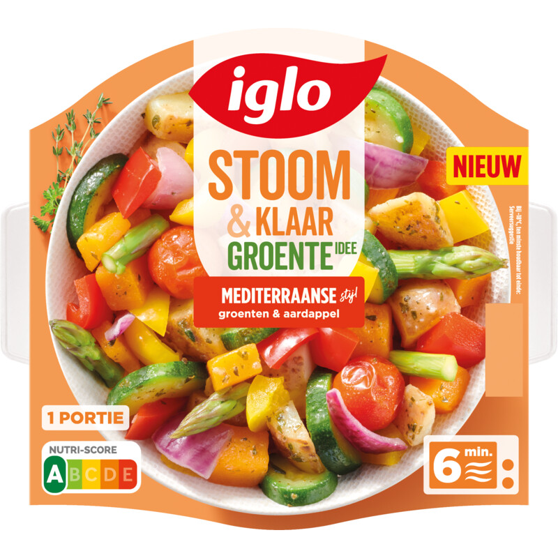 Een afbeelding van Iglo Stoom & klaar groente-idee mediterraans