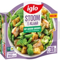 Een afbeelding van Iglo Stoom & klaar kip groene groente