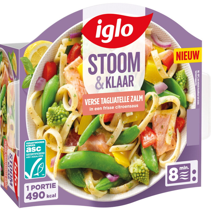 Een afbeelding van Iglo Stoom & klaar verse tagliatelle zalm
