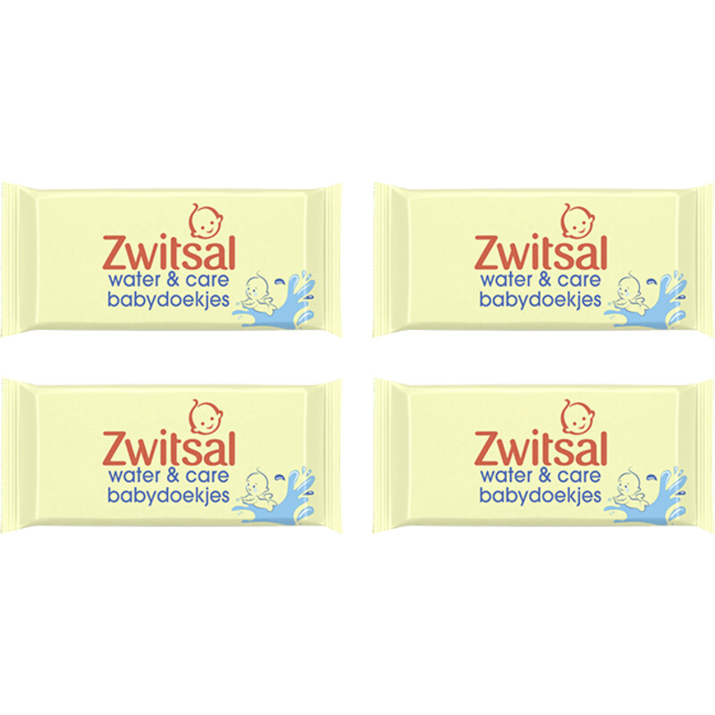 Een afbeelding van Zwitsal Water & Care met geur 4-pack