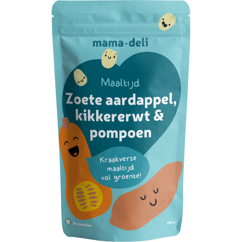Een afbeelding van Mama Deli Zoete aardappel & kikkererwt 8m+
