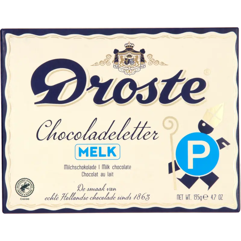 Chocoladeletter melk M, P, S