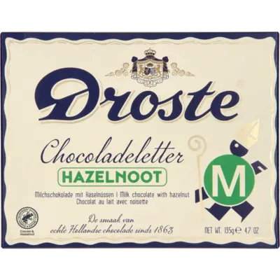 pdp-image-Droste Chocoladeletter hazelnoot melk M,P,S