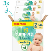 Een afbeelding van Pampers Harmonie new baby luiers 2 trio pack