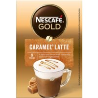 Een afbeelding van Nescafé Gold caramel latte oploskoffie