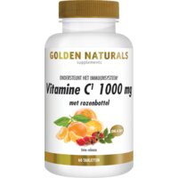 Een afbeelding van Golden naturals Vitamine C 1000mg met rozenbottel