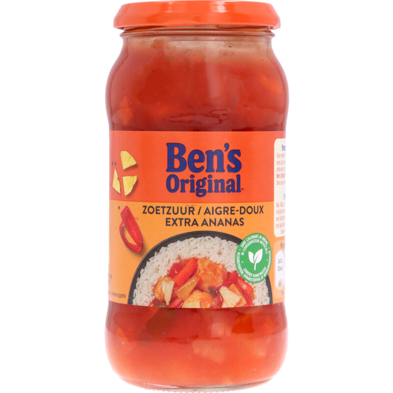 Een afbeelding van Uncle Ben's Zoetzure saus met extra ananas bel