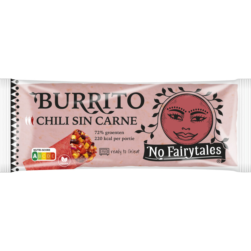 Een afbeelding van No Fairytales Burrito chili sin carne