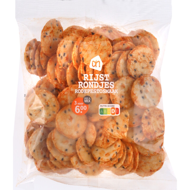 Een afbeelding van AH Rijstrondjes rode pesto smaak