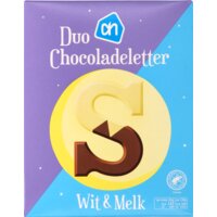 Een afbeelding van AH Duo chocoladeletter melk wit