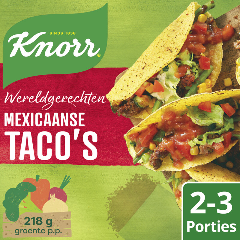 Een afbeelding van Knorr Wereldgerechten Mexicaanse taco's