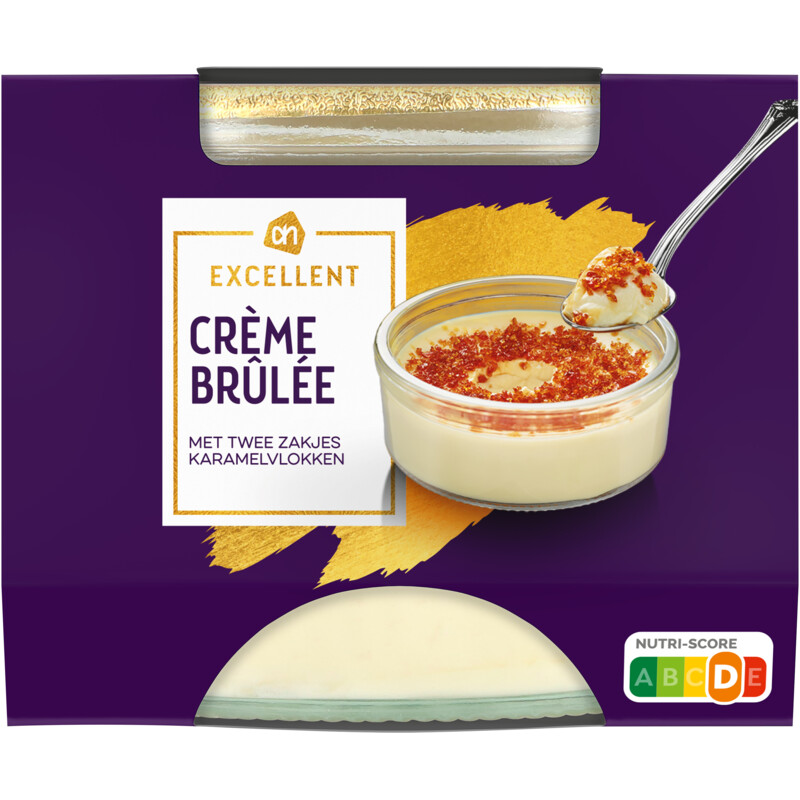 Een afbeelding van AH Excellent Crème brulée met karamel vlokken