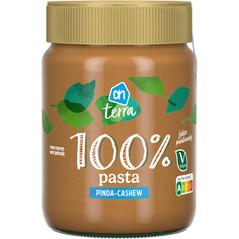 Een afbeelding van AH Terra Plantaardig 100% pasta pinda-cashew