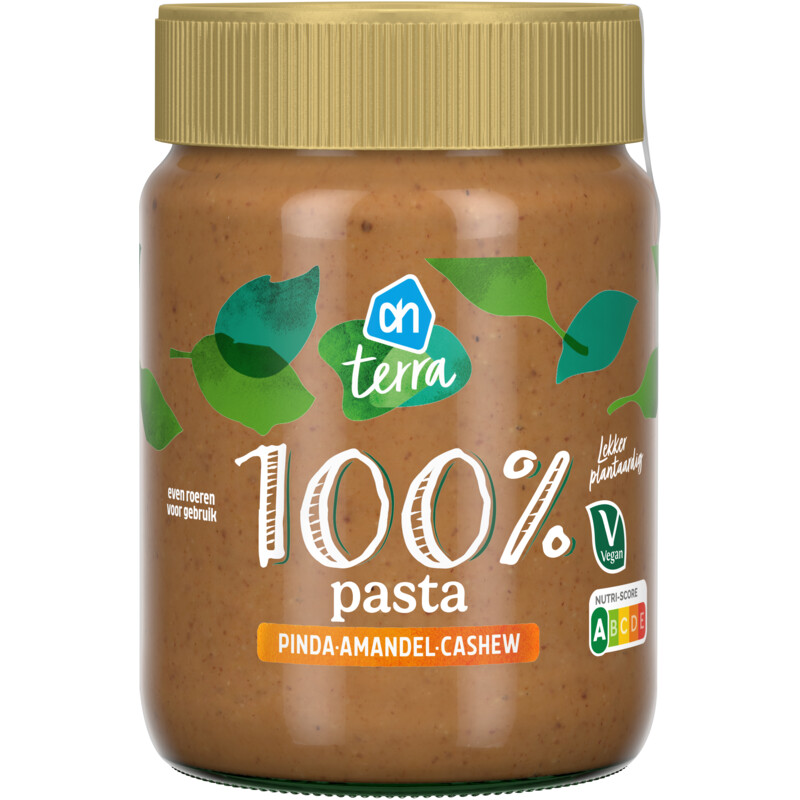 Een afbeelding van AH Terra Plantaardig 100% pinda, amandel, cashew