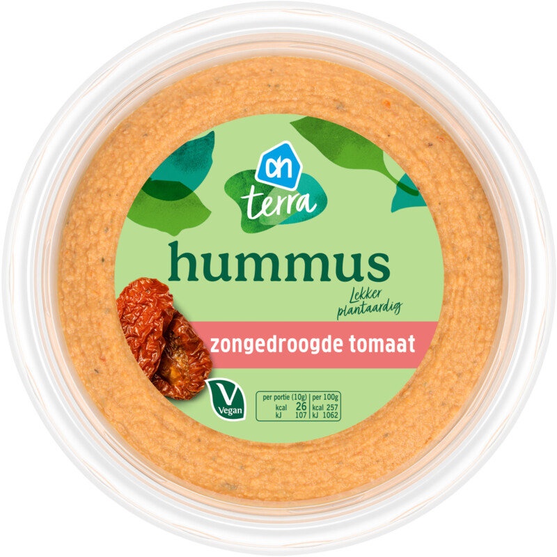 Een afbeelding van AH Terra Plantaardige hummus zongedroogde tomaat