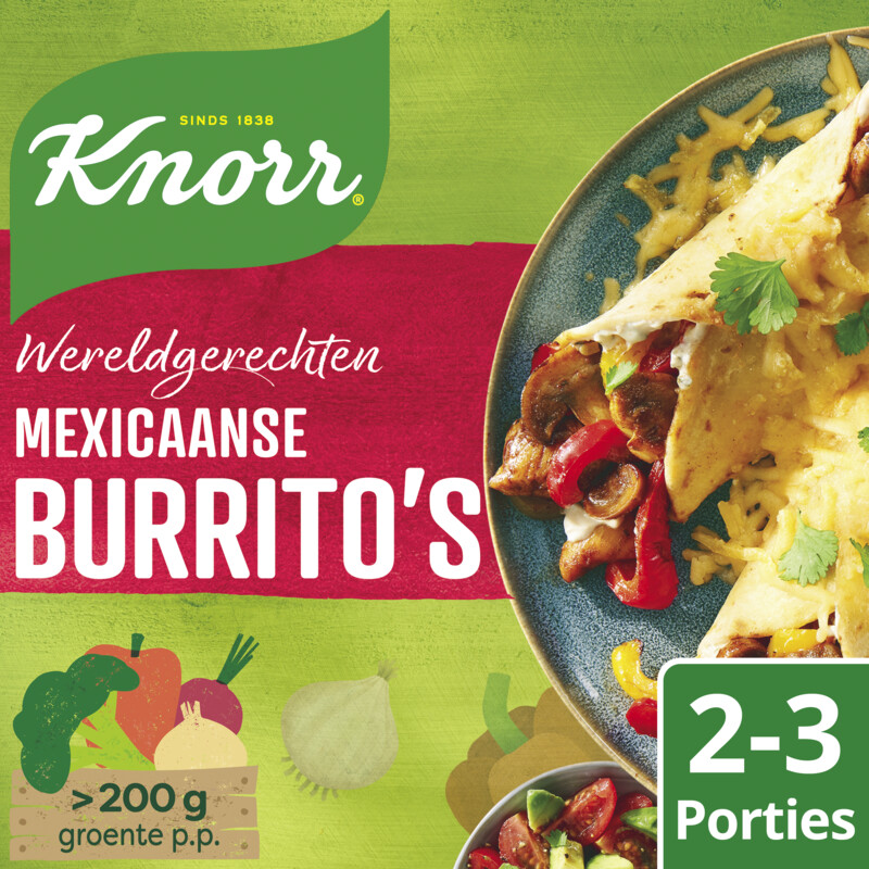Een afbeelding van Knorr Wereldgerechten Mexicaanse burritos