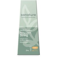 Een afbeelding van Sanature Inlegkruisjes string 100% katoen