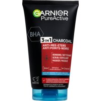 Afbeelding van Garnier 3-in-1 charcoal reiniger, scrub & mask