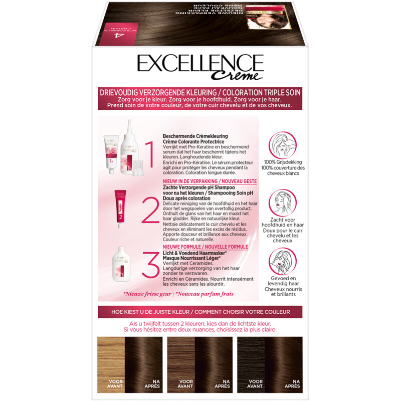 Een afbeelding van L'Oréal Excellence crème middenbruin 4