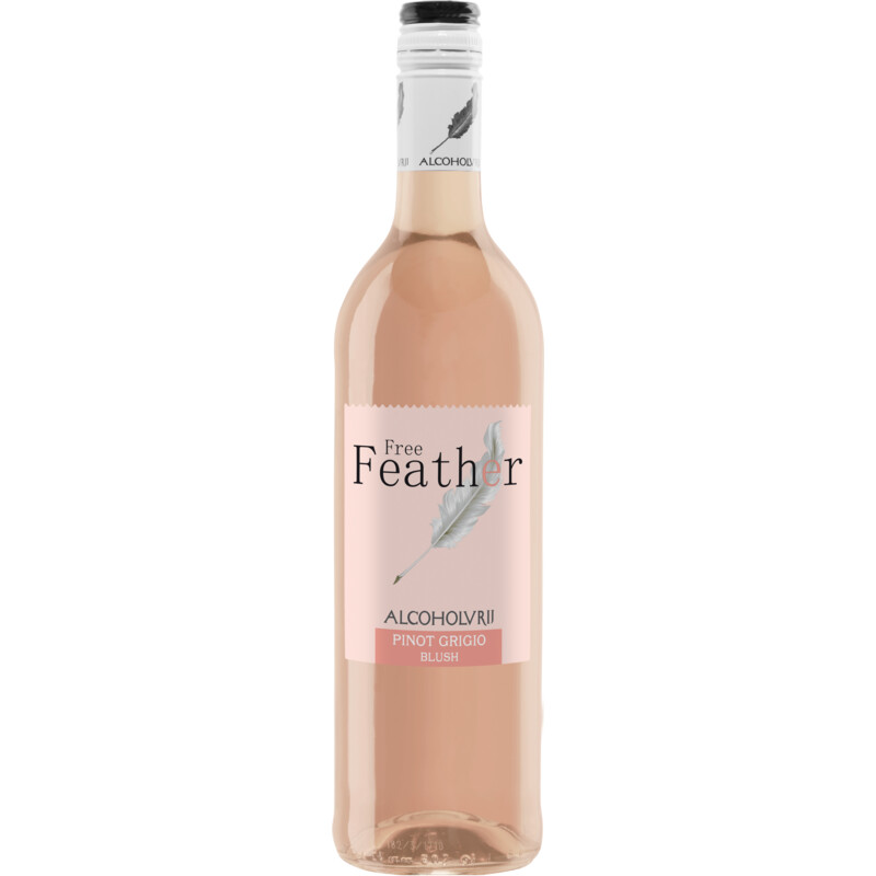 Een afbeelding van Free Feather Rosé alcoholvrij
