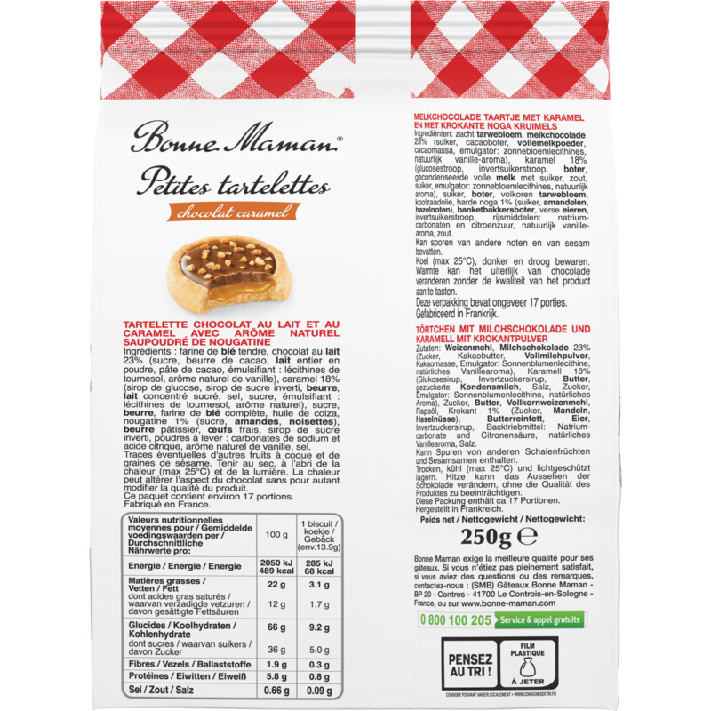 Een afbeelding van Bonne Maman Petites tartelettes chocolat caramel