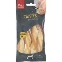 Een afbeelding van Pets Unlimited Twister filled with chicken medium