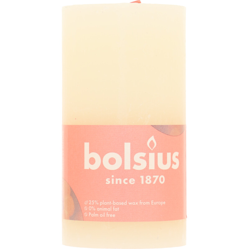 Een afbeelding van Bolsius Rustieke kaars ivoor 13cm