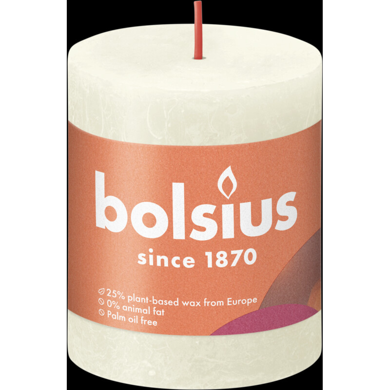 Een afbeelding van Bolsius Rustieke kaars ivoor 8cm